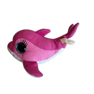 Vintage Ty Beanie Boo 'Flips & Surf' Pink Dolphin